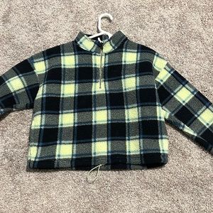 American Eagle drawstring quarter zip